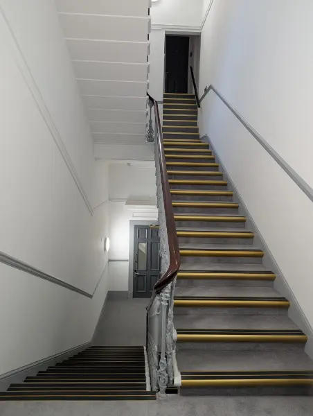 Stairs of 20 grosvenor gardens with sensor access guardpoint10 access control software